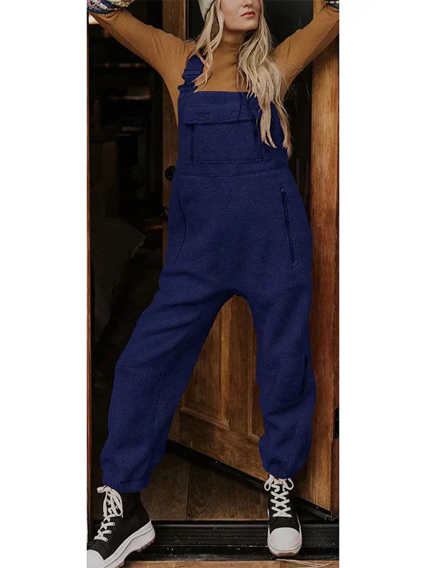 Damen Fleece Thermo-Overall Martha mit Reißverschlusstaschen
