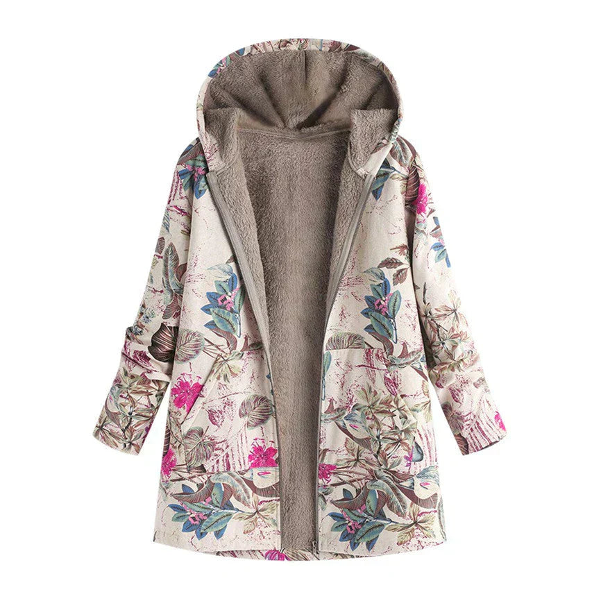 ModeGeist | Damen Frühjahrsjacke mit Kapuze und Fronttaschen