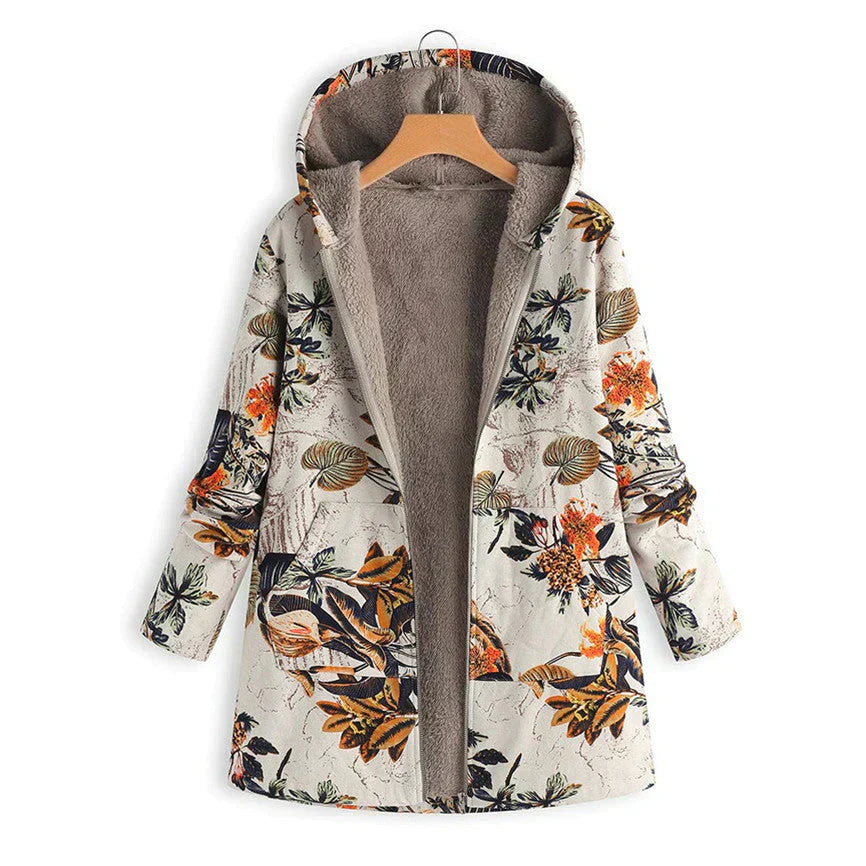 ModeGeist | Damen Frühjahrsjacke mit Kapuze und Fronttaschen