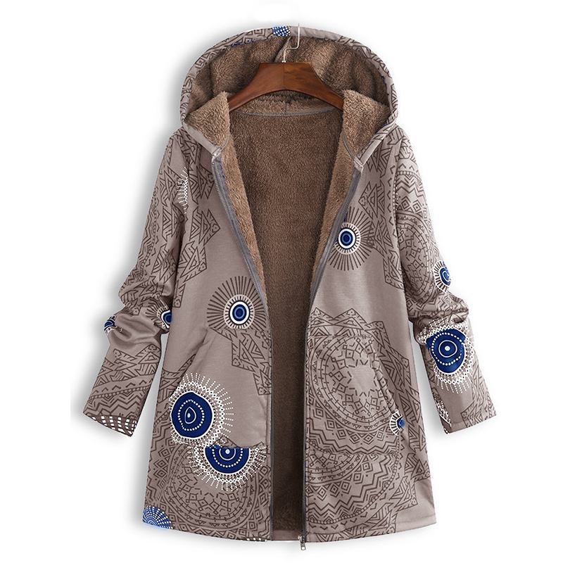 ModeGeist | Damen Frühjahrsjacke mit Kapuze und Fronttaschen