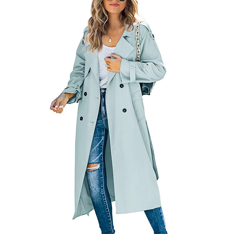 ModeGeist | Langer Trenchcoat Zeitlos & Funktional