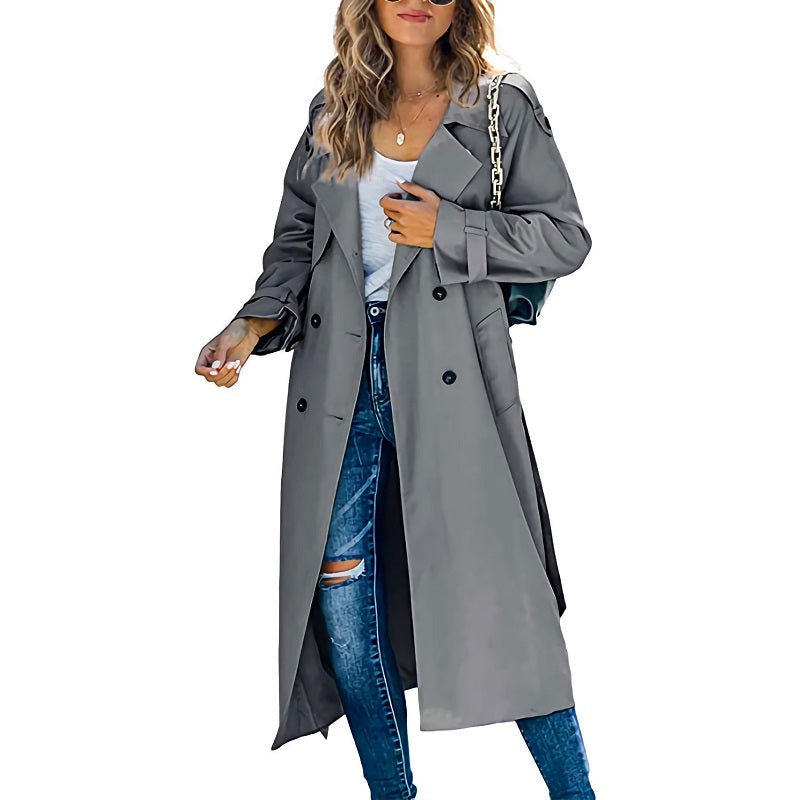 ModeGeist | Langer Trenchcoat Zeitlos & Funktional