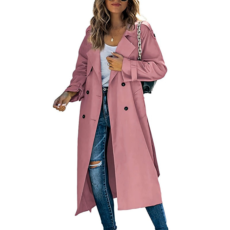 ModeGeist | Langer Trenchcoat Zeitlos & Funktional