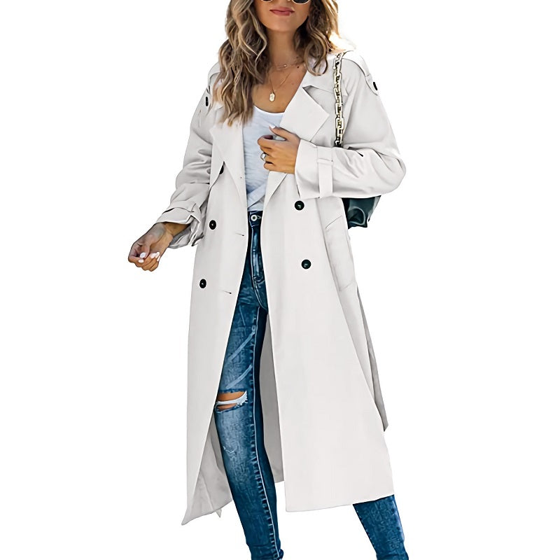 ModeGeist | Langer Trenchcoat Zeitlos & Funktional