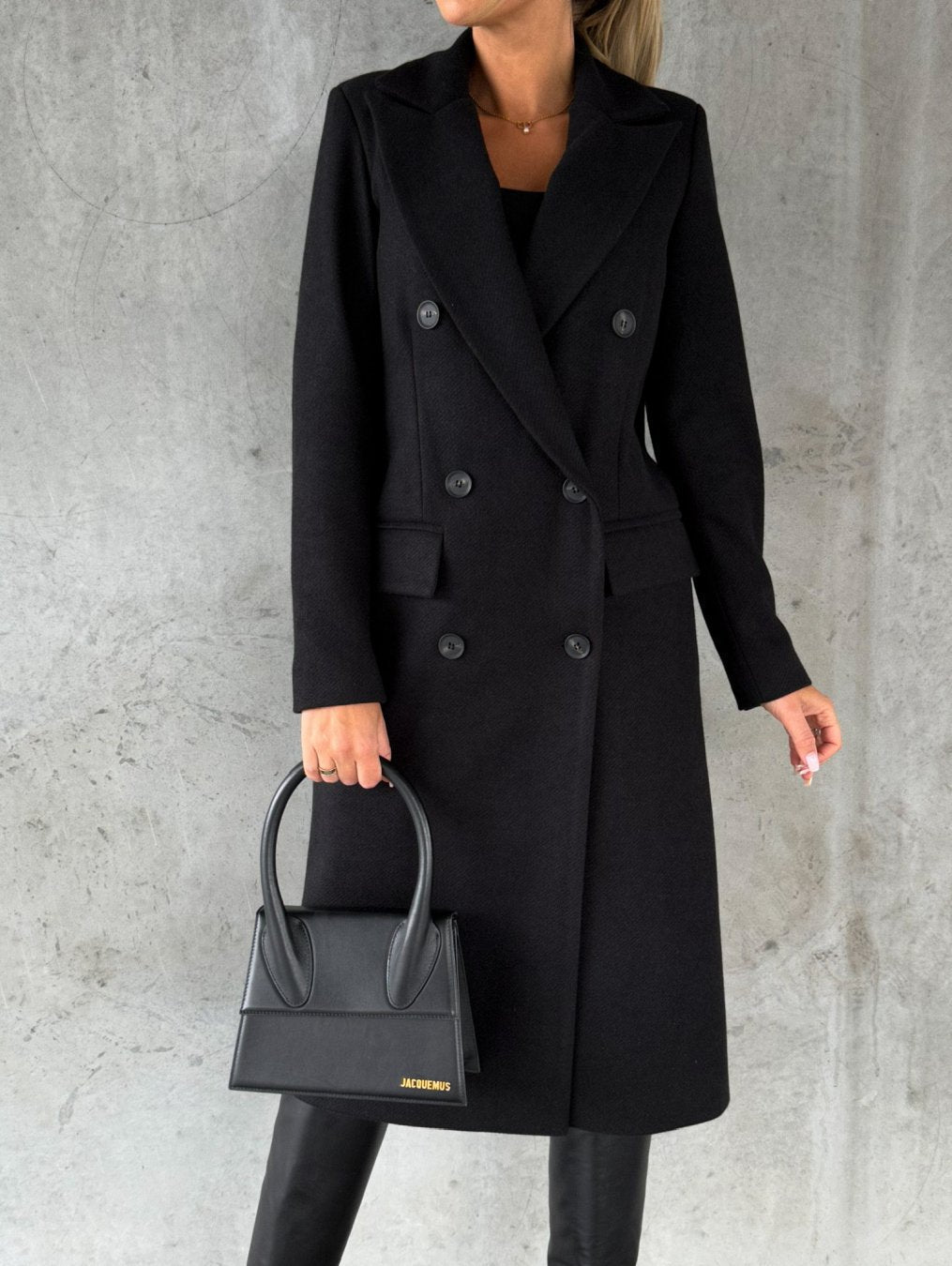 ModeGeist | für Frauen - Wollmischung - Doppelreiher - Klassischer Schnitt - Klapptaschen