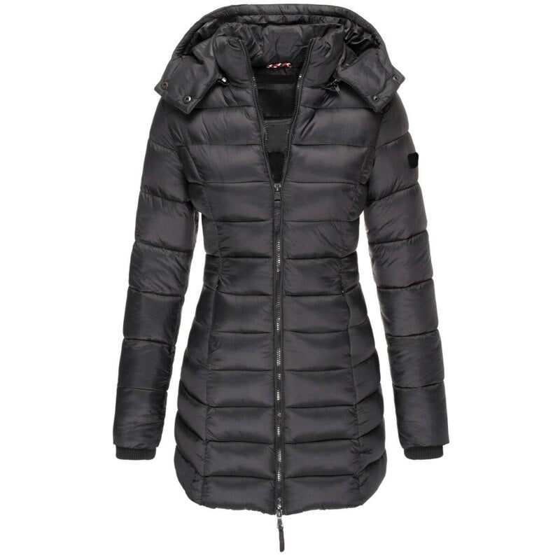 ModeGeist | Winterjacke mit Abnehmbarer Kapuze Leichtgewichtiges Polyester Warm und Komfortabel