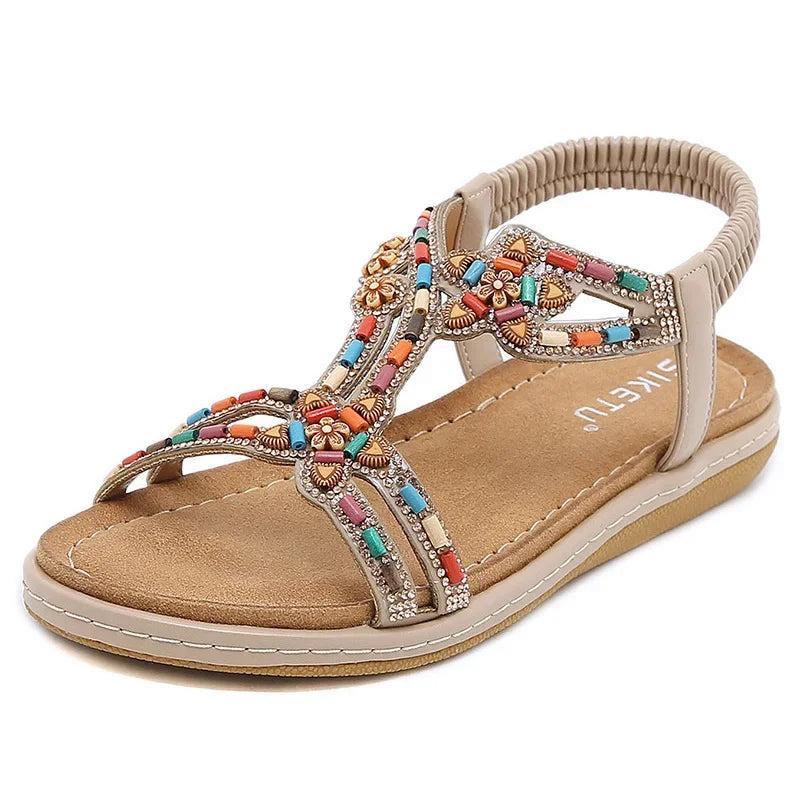 Strass- und Perlensandalen Glizzie mit Glitzer