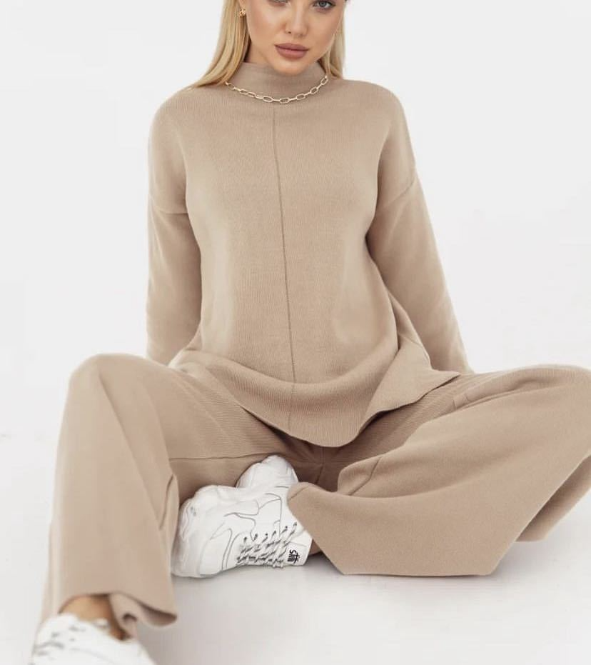 ModeGeist | Übergröße Damen Loungewear Satz mit Weitem Bein