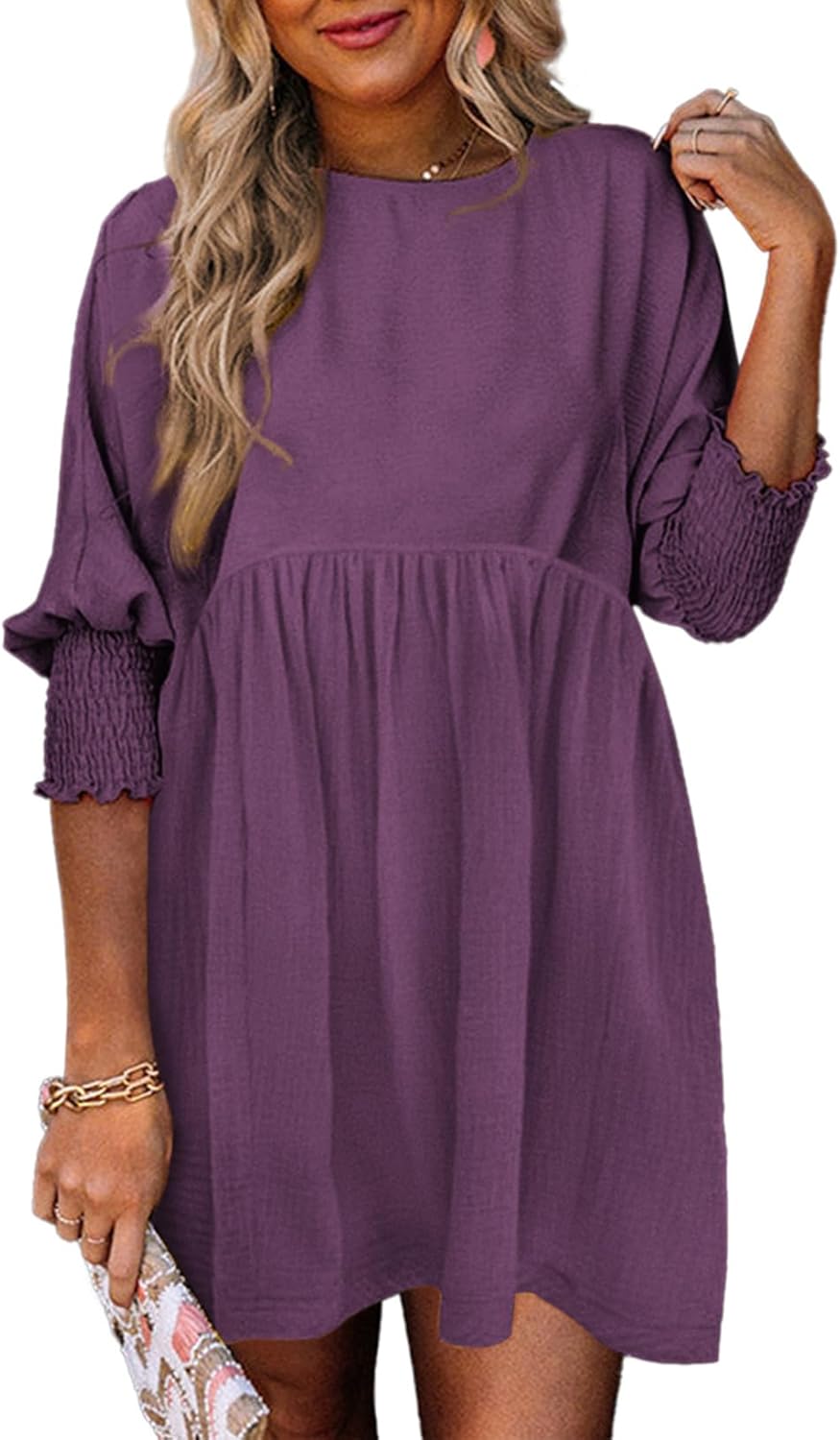 MODEGEIST Damen Sommerkleid Raffung Verstellbare Träger Leicht