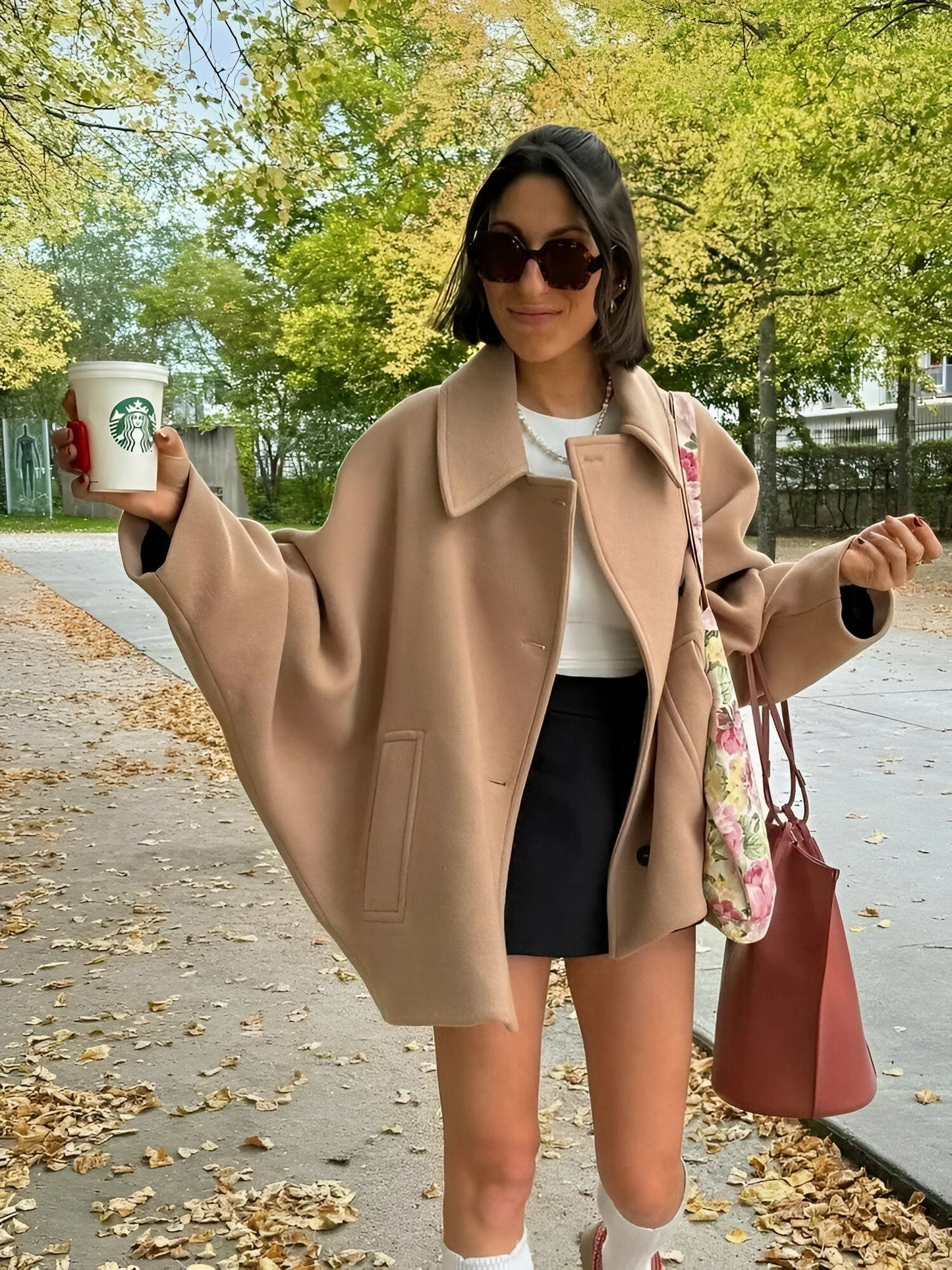 Elegante, Oversized Wolljacke von Hectar