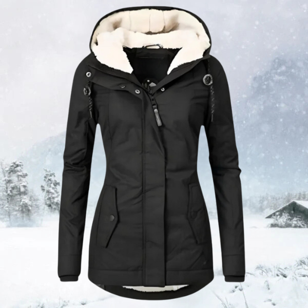 Gepolsterter Parka mit gefütterter Kapuze: KAREN