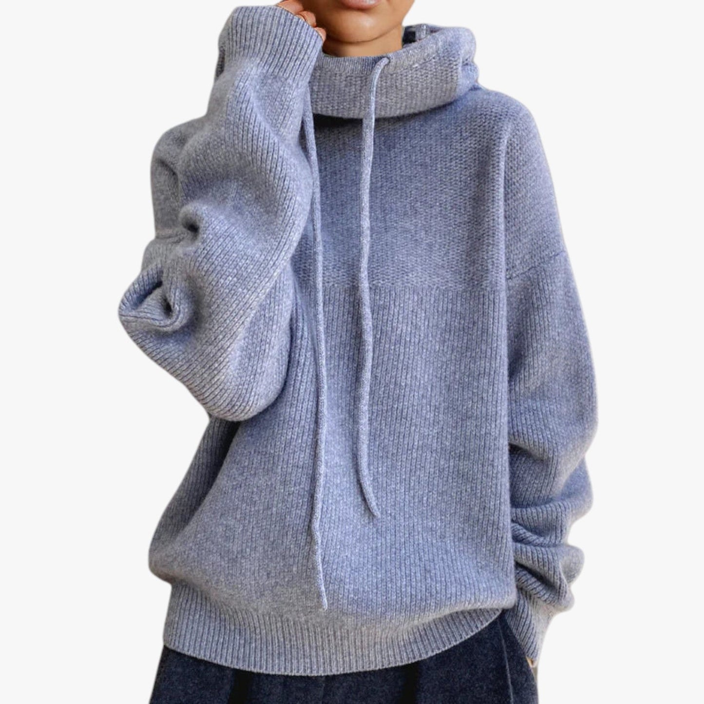 ModeGeist | Oversized Strickpullover mit Hohem Kragen Acryl Warm und Komfortabel