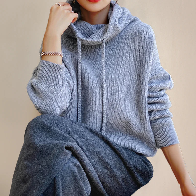 ModeGeist | Rollkragenpullover Gerippter Saum