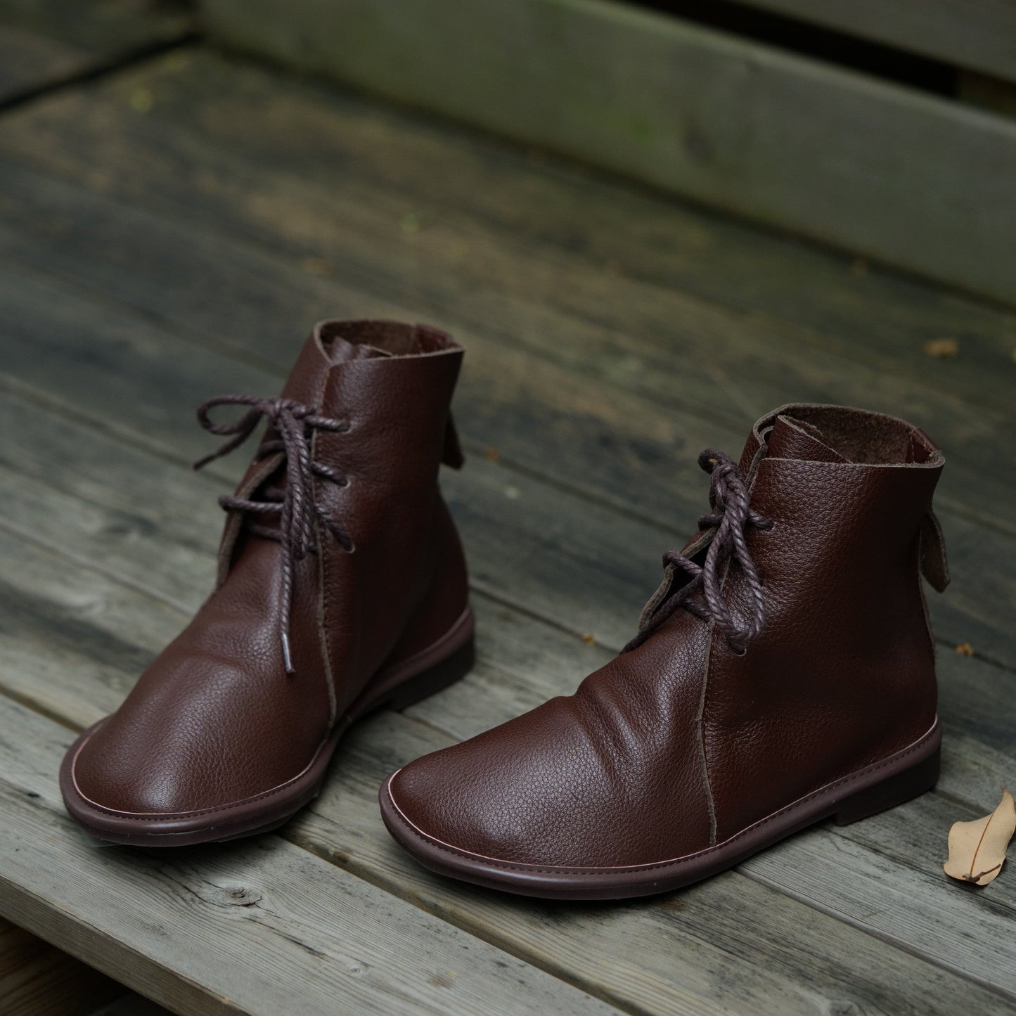 MODEGEIST Damen Schnürstiefel Klassisch Komfort Alltagsschuhe