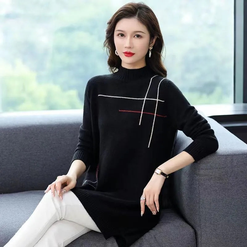 Hochwertiges Damen-Strickkleid Eddy: Casual Pullover