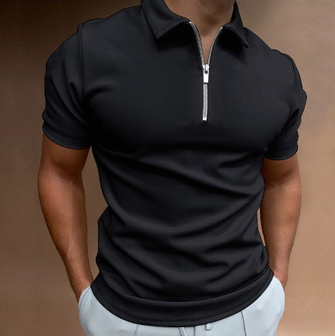 Kurzärmliges Poloshirt mit Reißverschluss von Chris