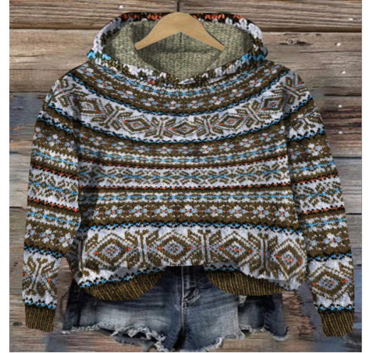 Damen Kapuzenpullover von Fudus im Weinlese-Design