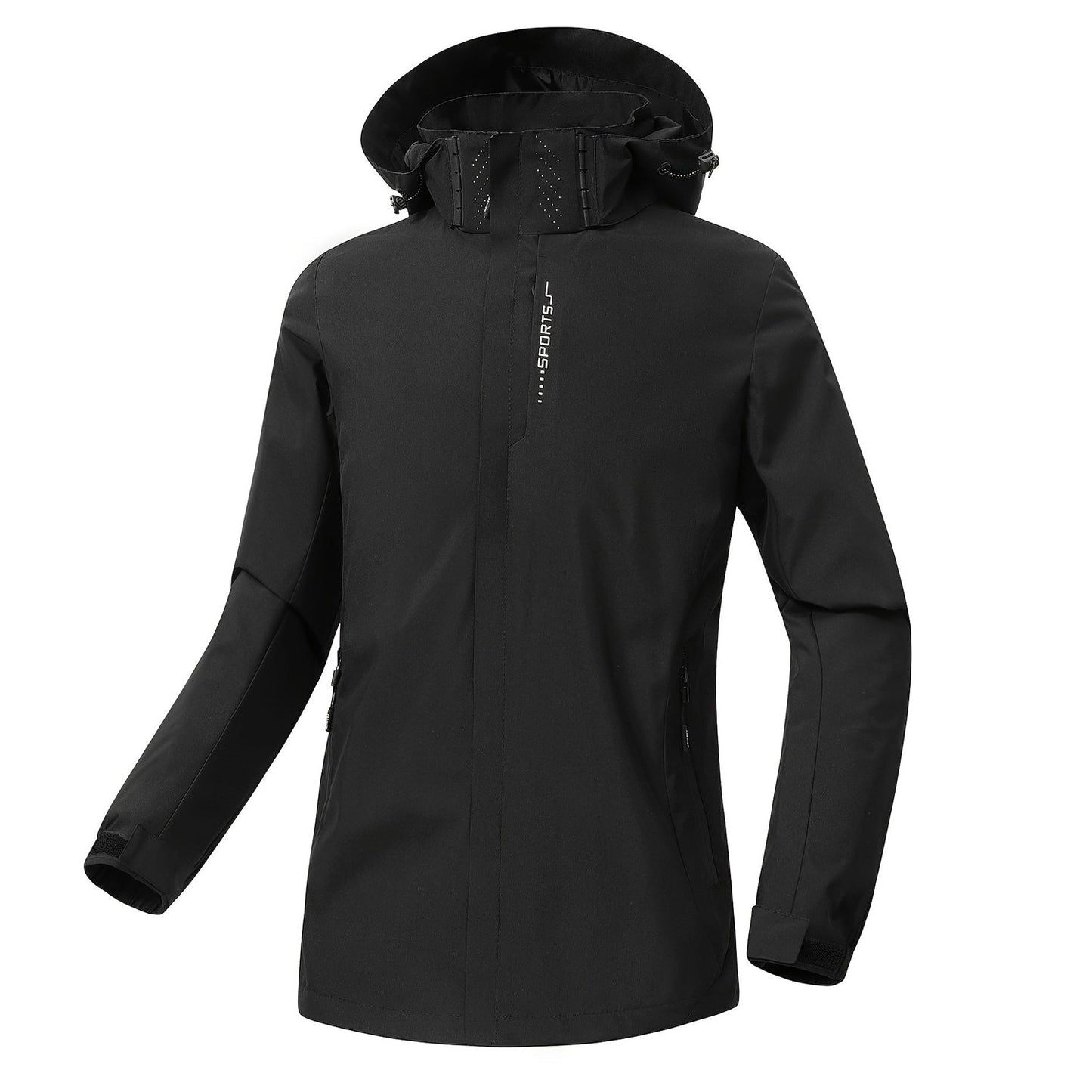 ModeGeist | Damen Sportjacke mit Kapuze, Winddicht und Wasserdicht