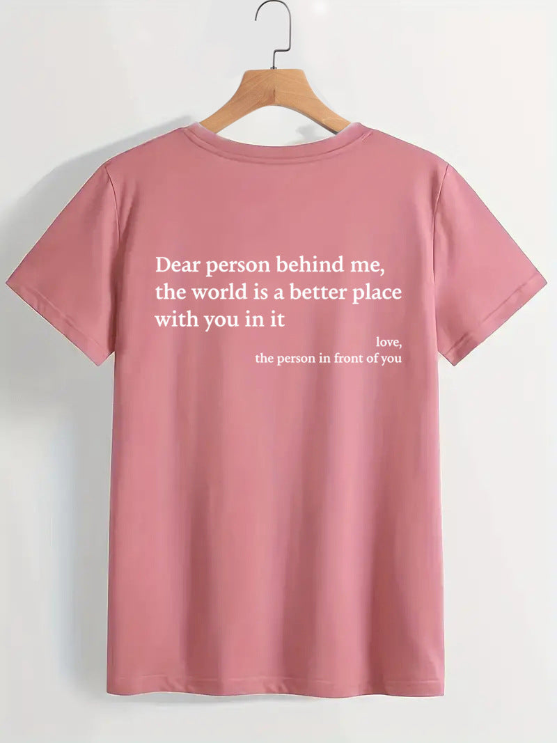 Fudus Damen T-Shirt mit Rundhals und Aufdruck