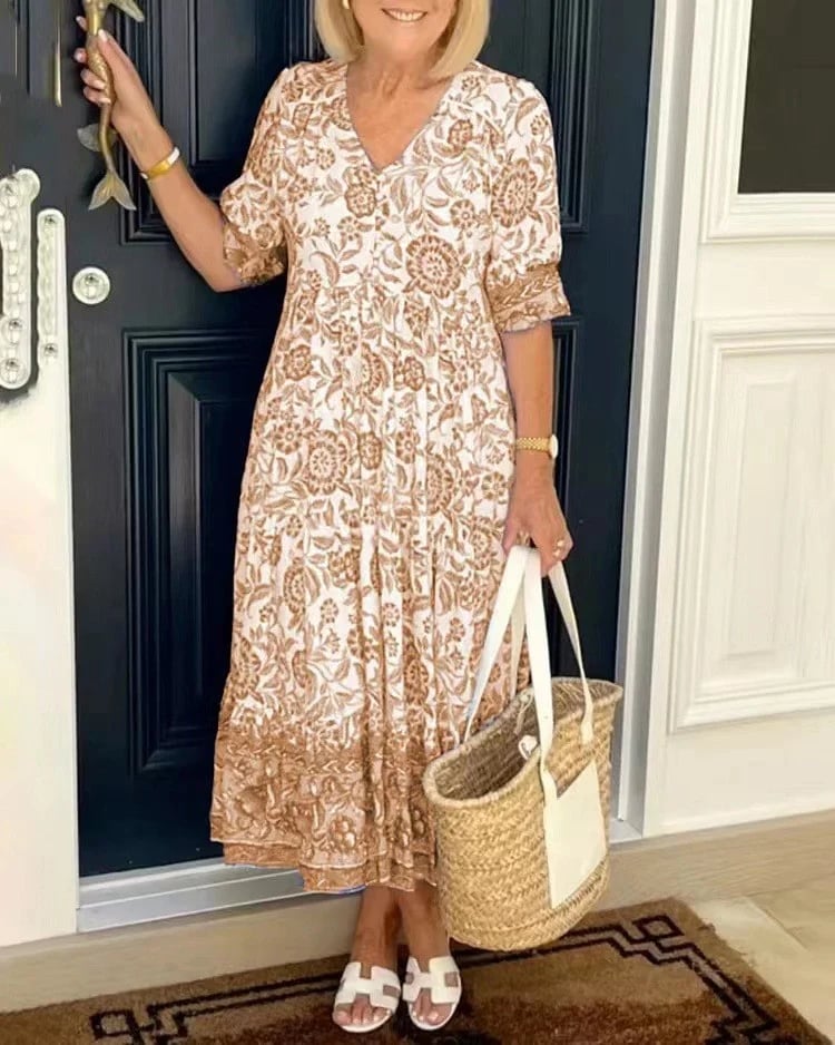 Midi-Kleid ZEYNEP mit lockerem Blumenmuster