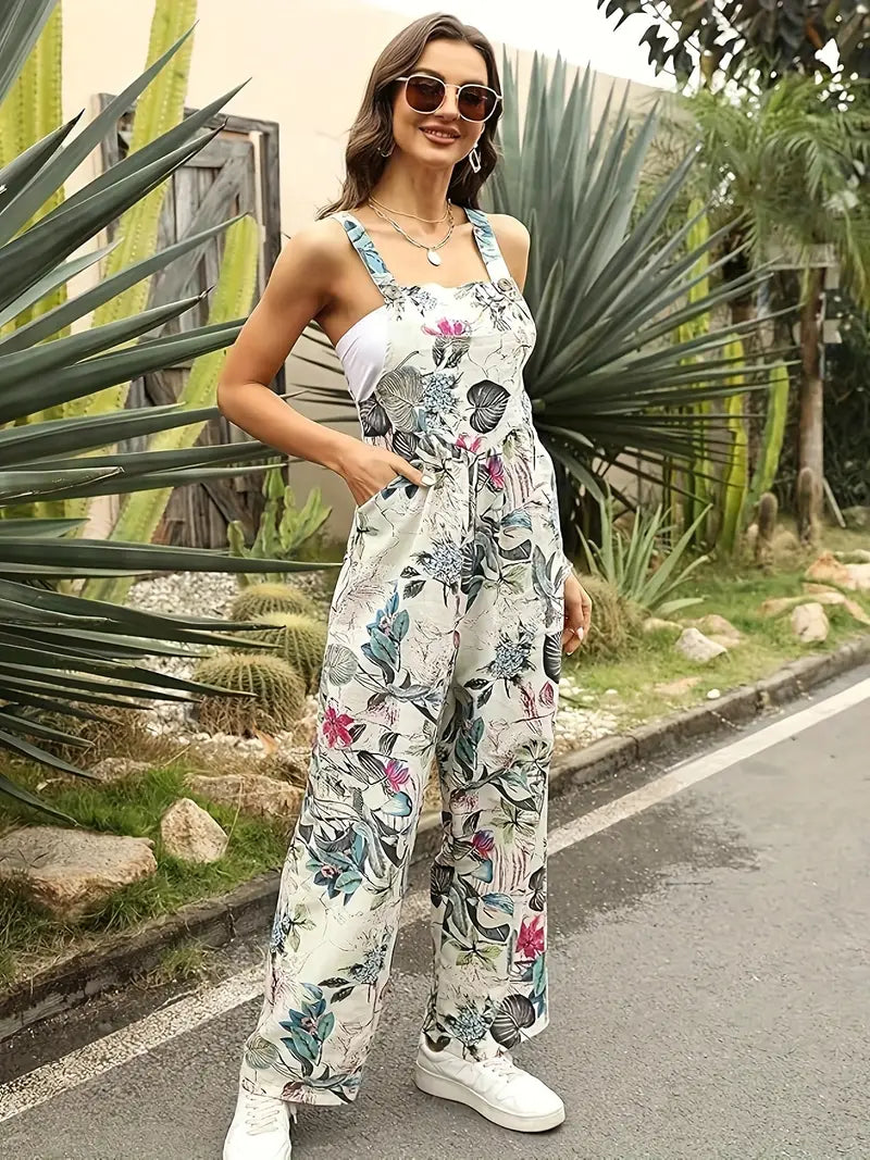 Blumendruck-Jumpsuit Eliza