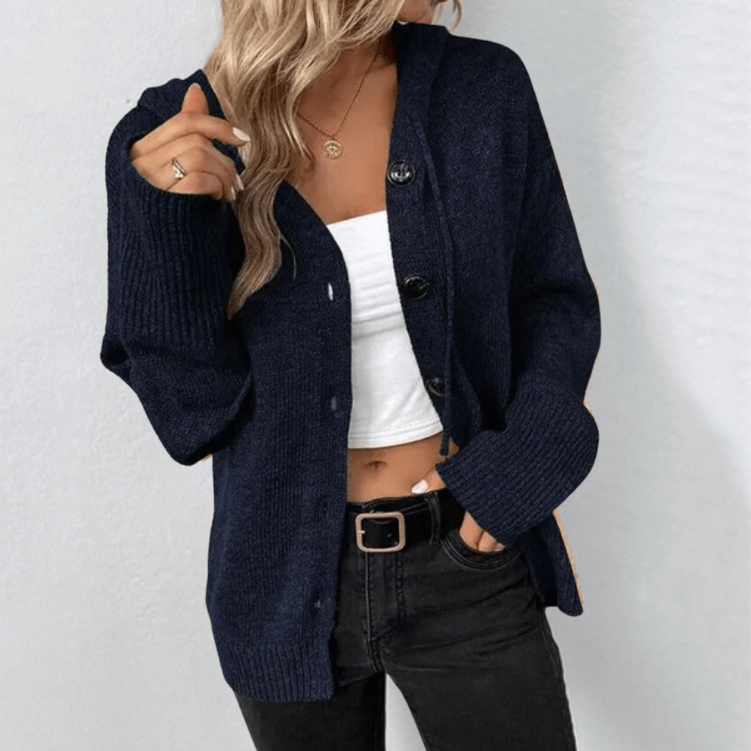 ModeGeist | Strick-Cardigan mit Knopfleiste für Damen
