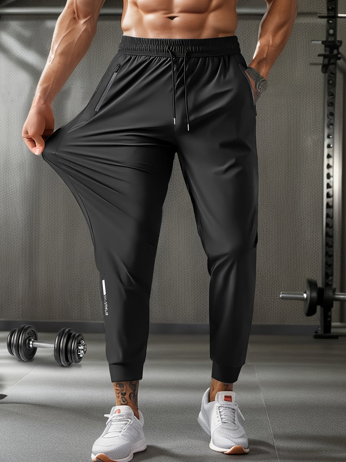 Herren Sporthose mit Reißverschlusstaschen in legerem Schnitt