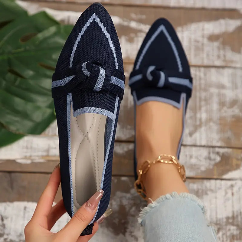 Anwen Strick-Slipper mit spitzer Zehe