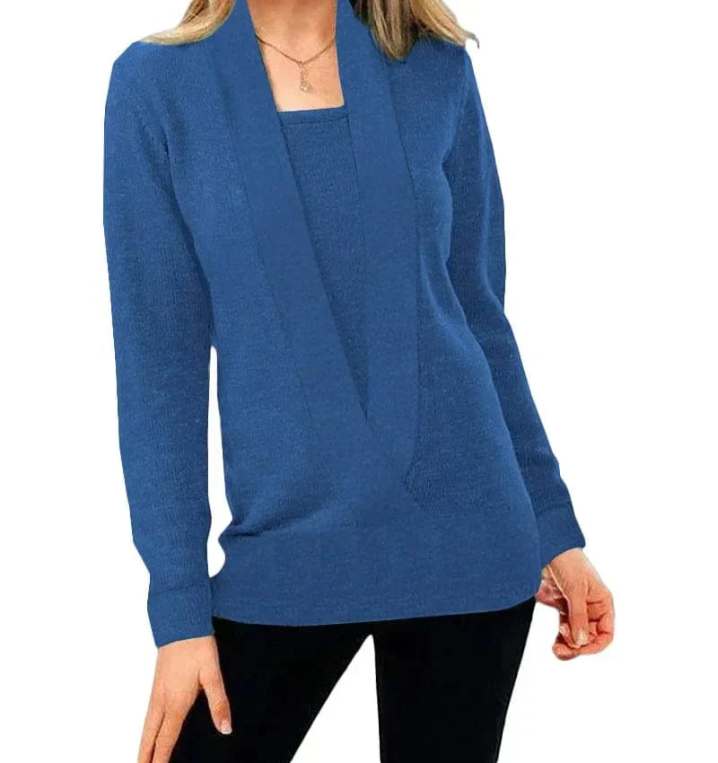 Edler Wickelpullover für Damen