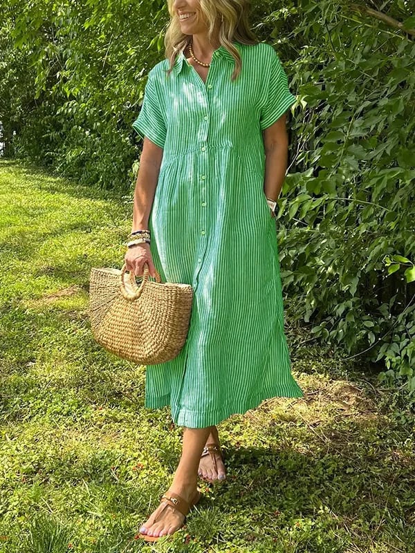 MODEGEIST Damen Bluse Gestreift Langarm Klassische Passform