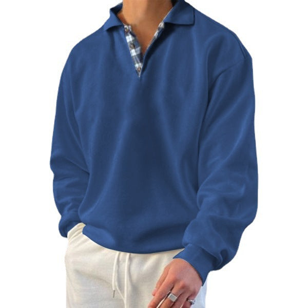 Bruno Herrenpullover mit Kapuze, langen Ärmeln und V-Ausschnitt