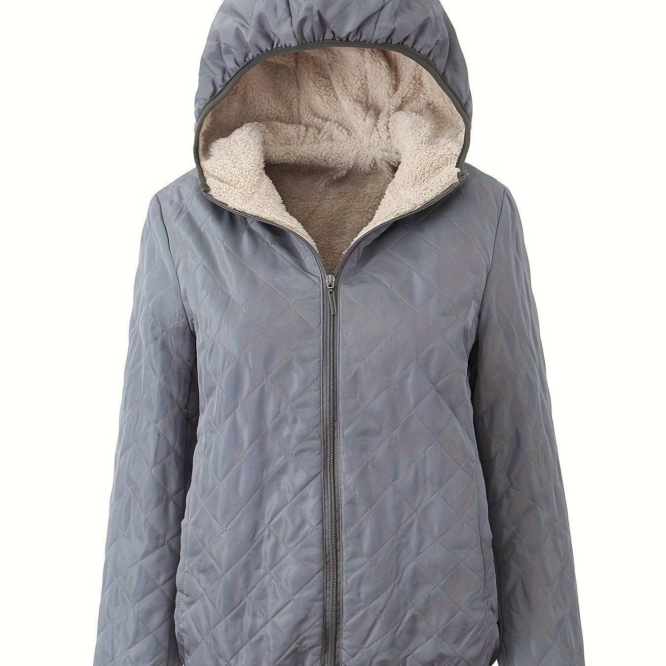 ModeGeist | Steppjacke mit Kapuze und Reißverschluss