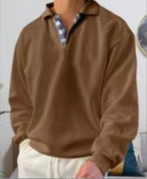 Bruno Herrenpullover mit Kapuze, langen Ärmeln und V-Ausschnitt