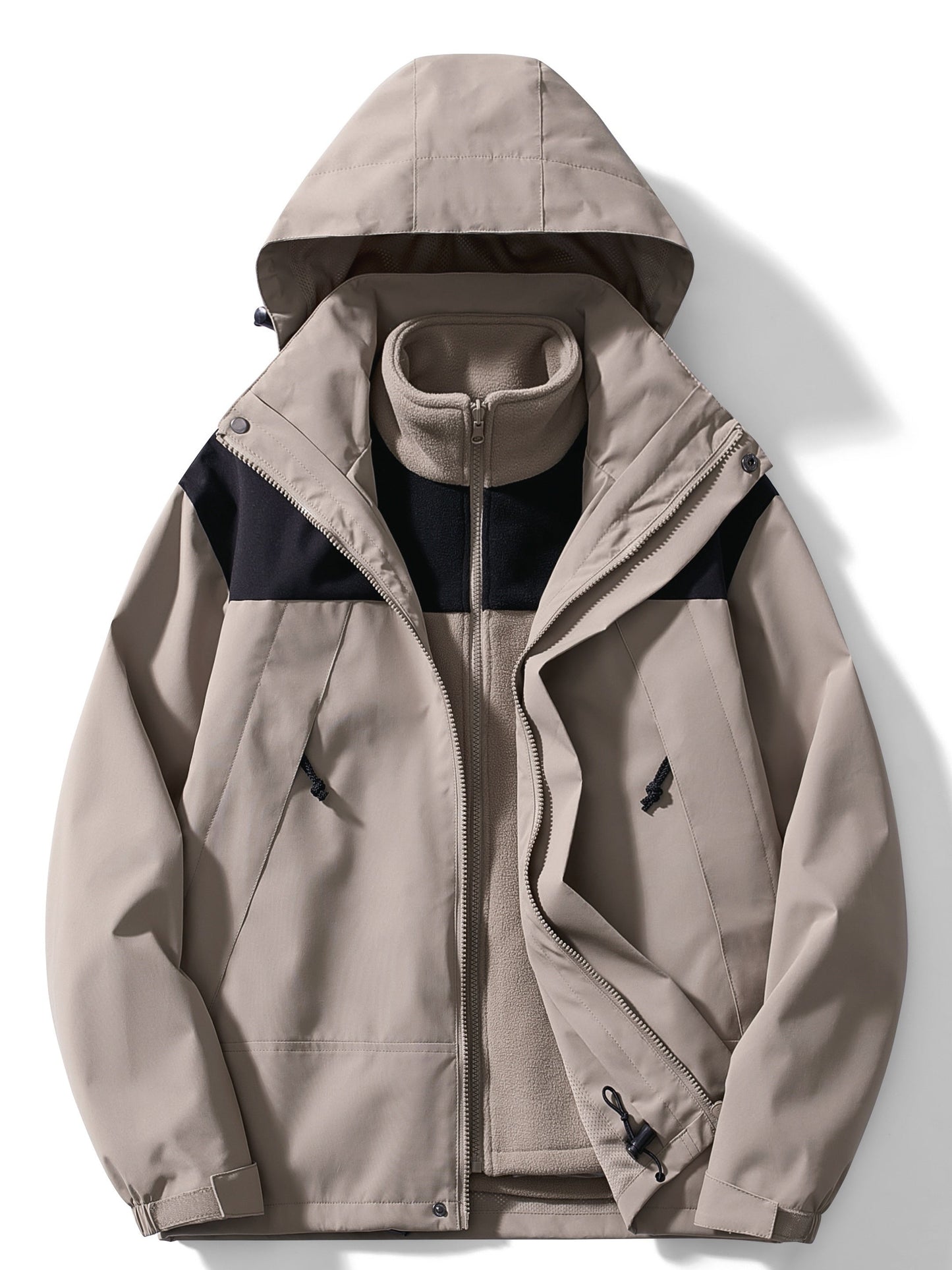 ModeGeist | 3-in-1 Fleece-Winterjacke mit Kapuze für Damen | Vielseitig & Warm