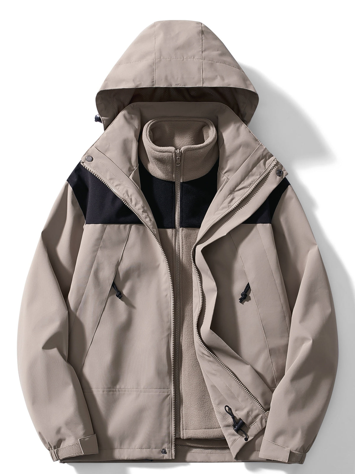 ModeGeist | Casual 3-In-1 Winterjacke mit Kapuze für Damen Ideal für Herbst Winter
