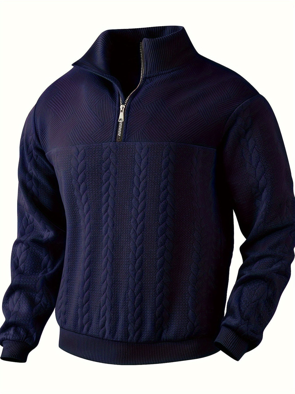 Alain™ –  Herren-Pullover aus Kaschmir mit Vintage-Reißverschluss