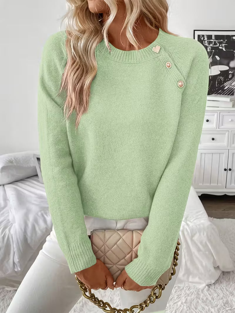 MODEGEIST Damen Strickpullover Langarm Soft-Knit Vielseitig Basic