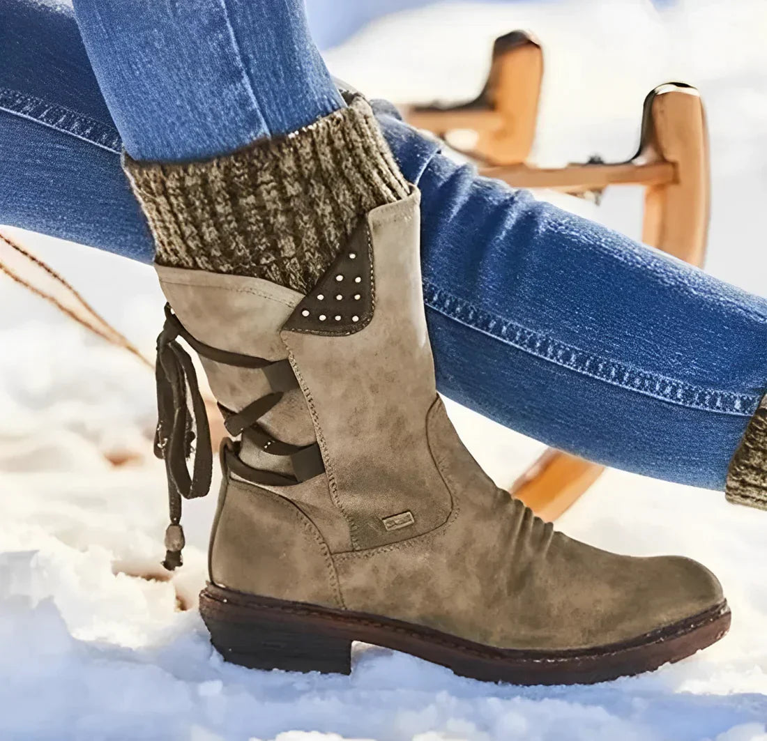 ModeGeist | Damen Winter Orthopädische Unterstützung Wolle Warme Stiefel