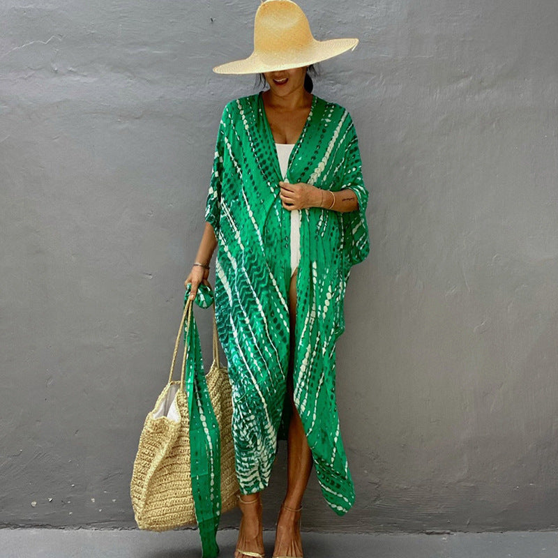 ModeGeist | Glamouröse Sonnenschutz Resort Strandkleid Cover Up