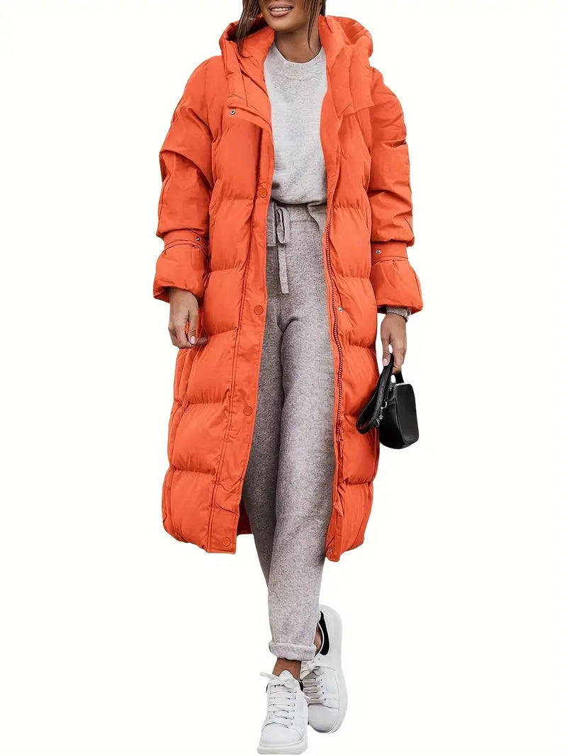 ModeGeist | Pufferjacke mit Kapuze für Damen - Warm