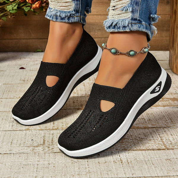 MODEGEIST Damen Slip-On Sneaker Leicht Bequem Atmungsaktiv