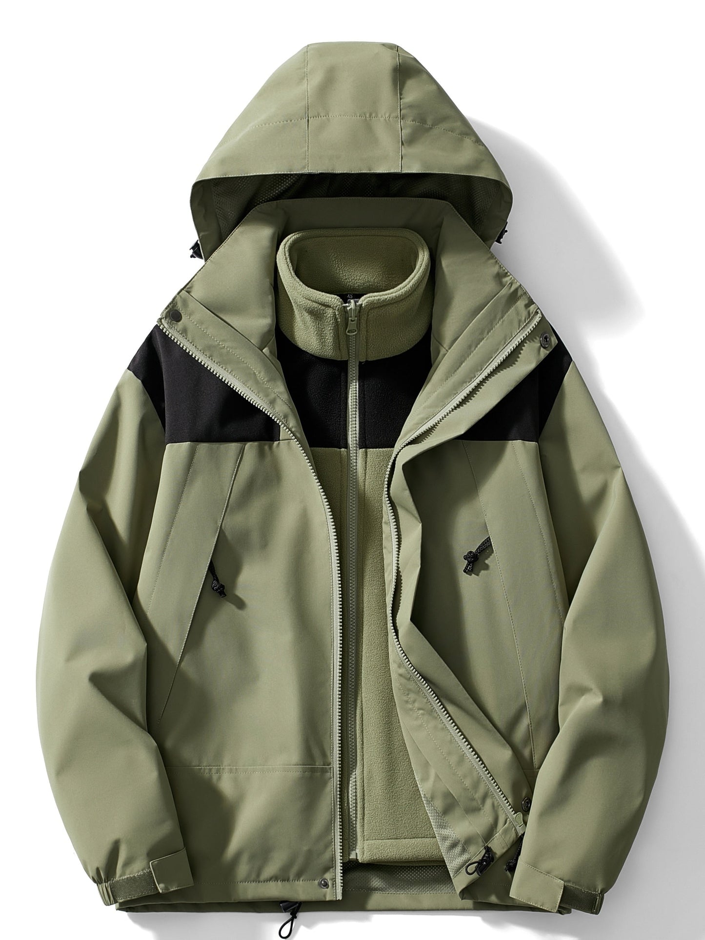 ModeGeist | 3-in-1 Fleece-Winterjacke mit Kapuze für Damen | Vielseitig & Warm