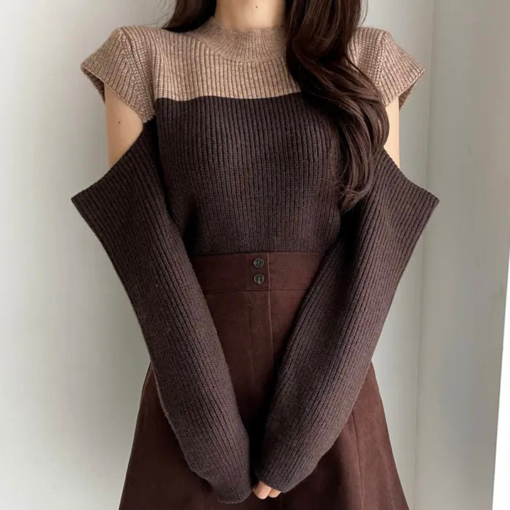 ModeGeist | Strickpullover mit Ausschnitten an den Ärmeln