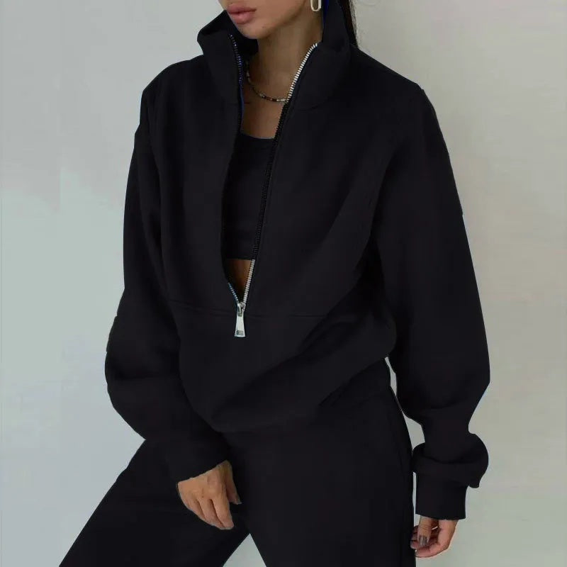 Damen Sweatshirt und Hose mit Reißverschluss von Fudus