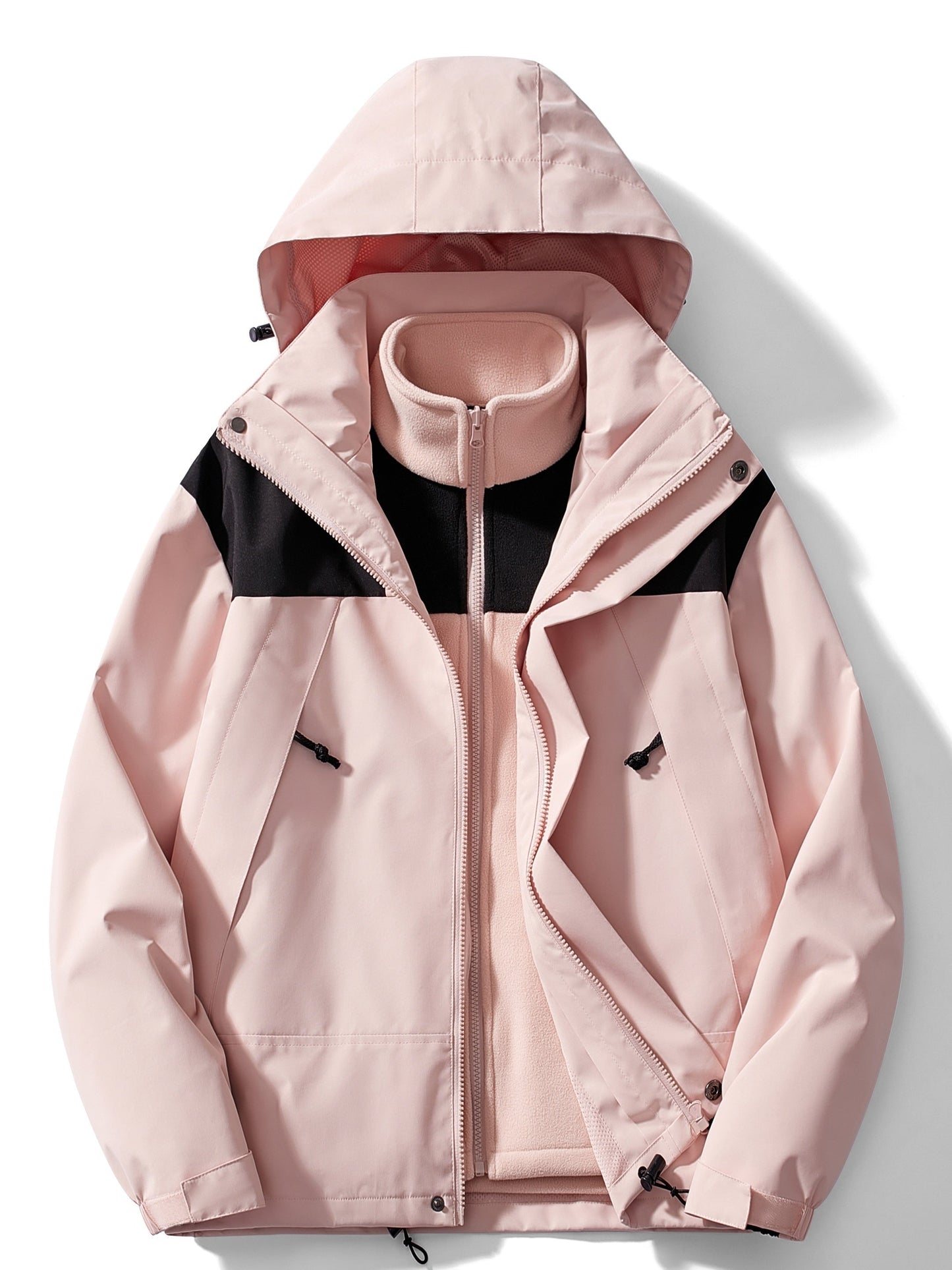 ModeGeist | 3-in-1 Fleece-Winterjacke mit Kapuze für Damen | Vielseitig & Warm