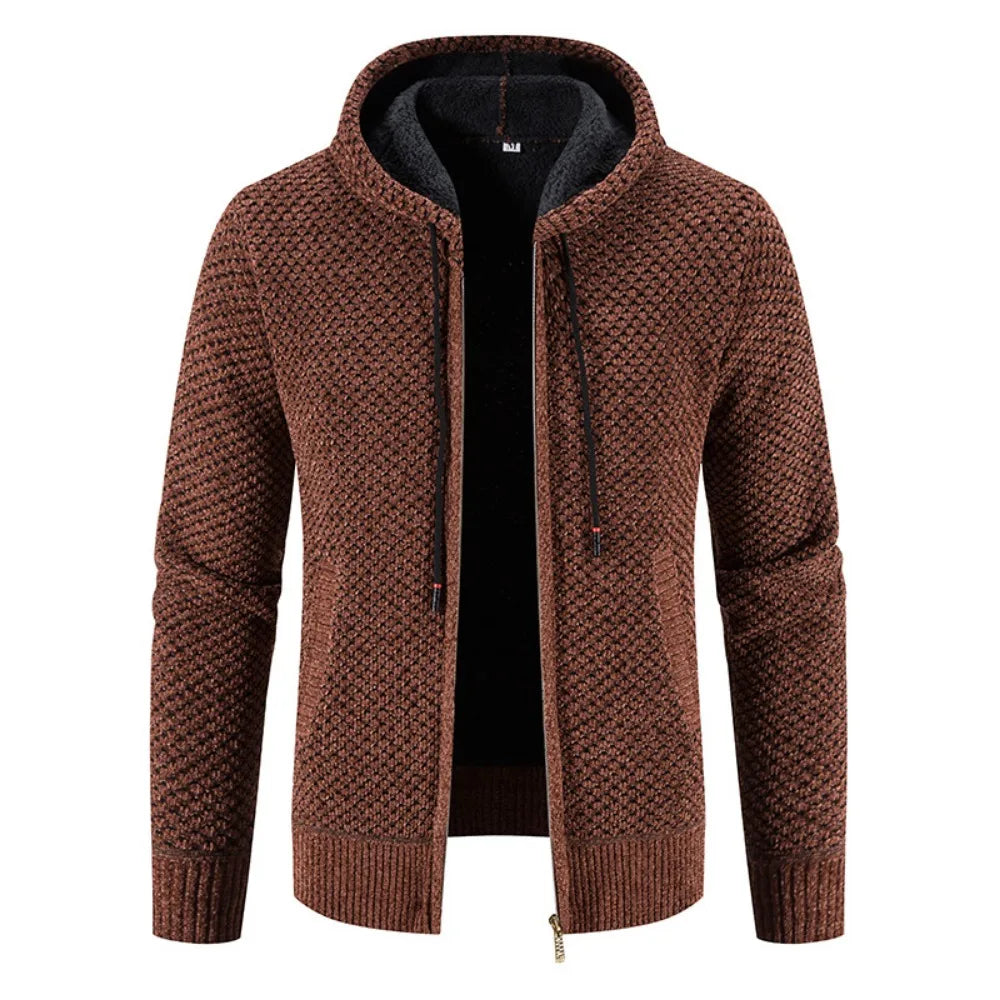 Hochwertige Kapuzenstrickjacke von Siegmund