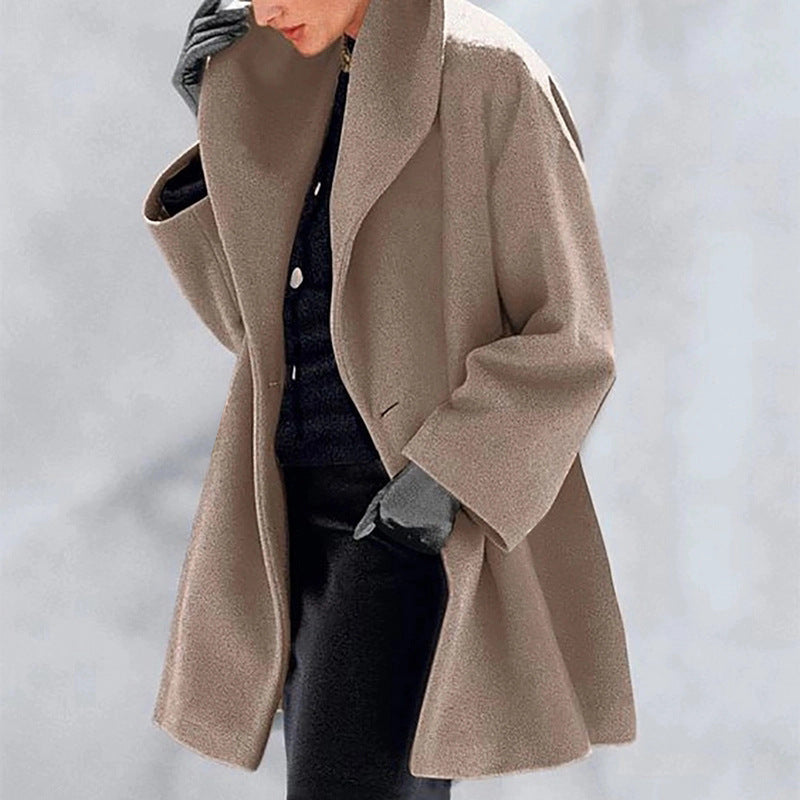 ModeGeist | Oversized Wollmantel Offene Front Eleganter Komfort