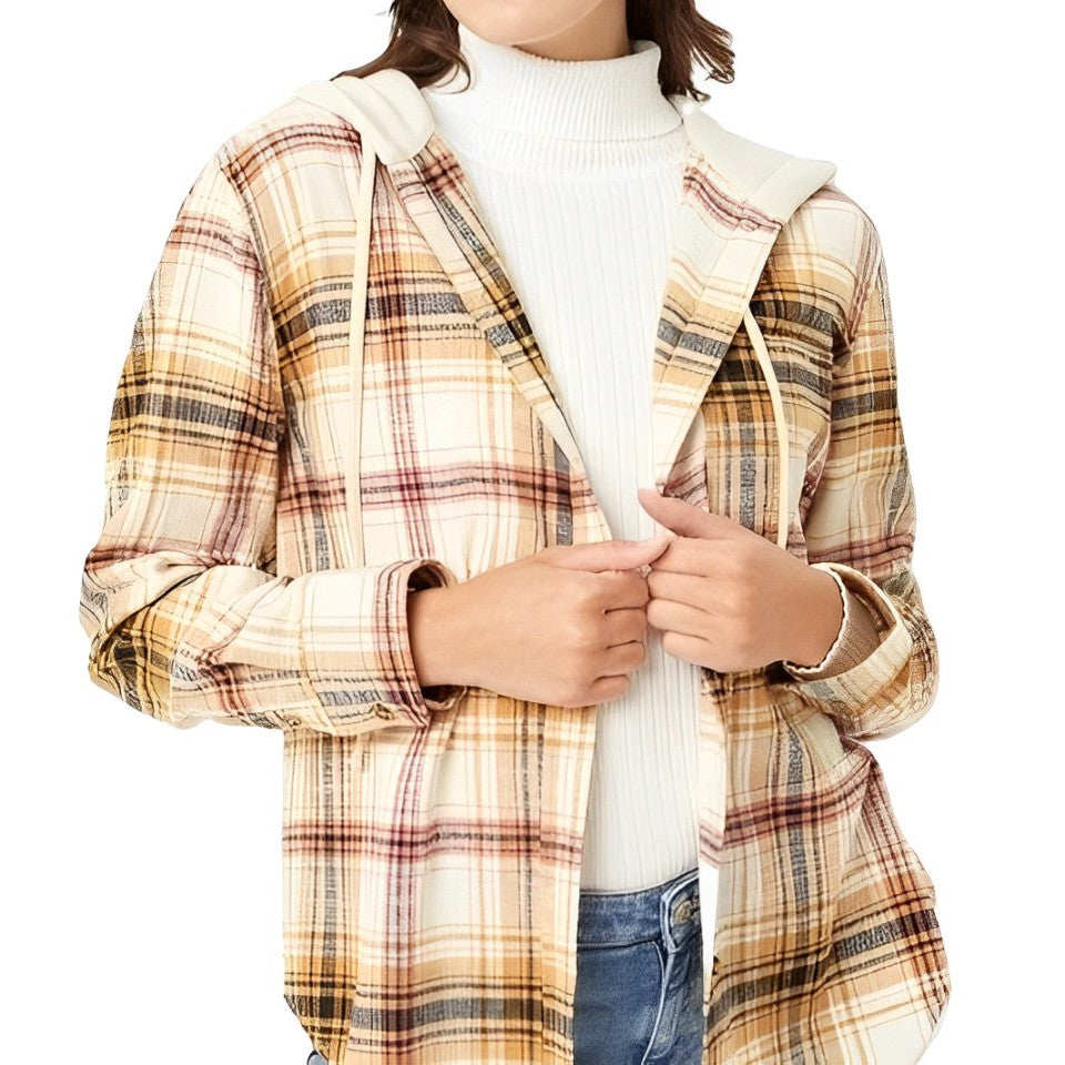 Karierter Kapuzenpullover für Frauen von Fudus