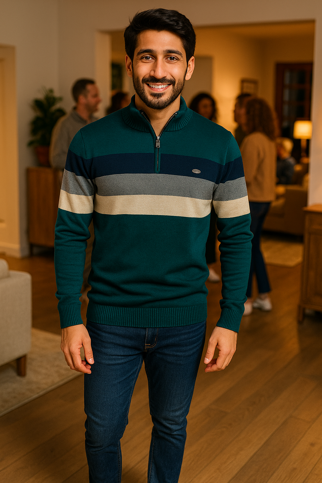 ModeGeist | Wärmer Strickpullover mit Reißverschluss für Den Winter