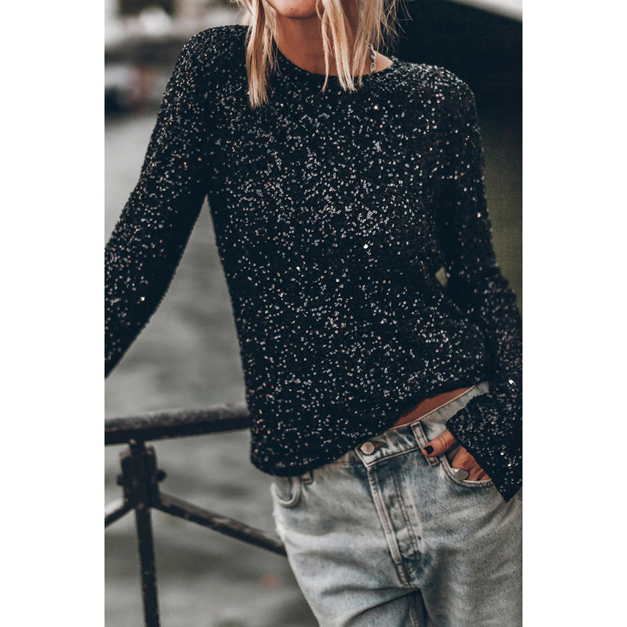 Fudus Langarmshirt mit Rundhals